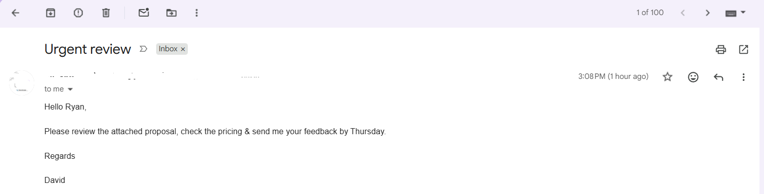 identify actionable email gmail
